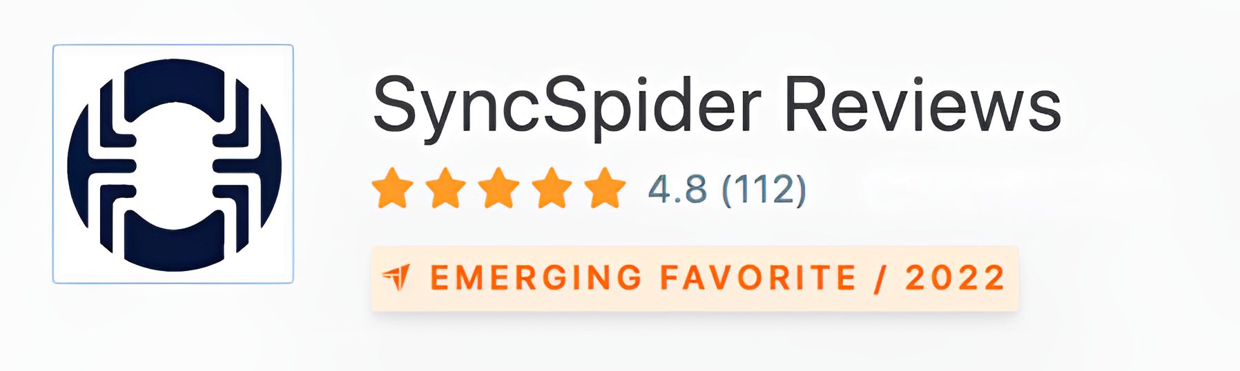 SyncSpider Capterra Reviews Score 4.8 Emerging Favorite