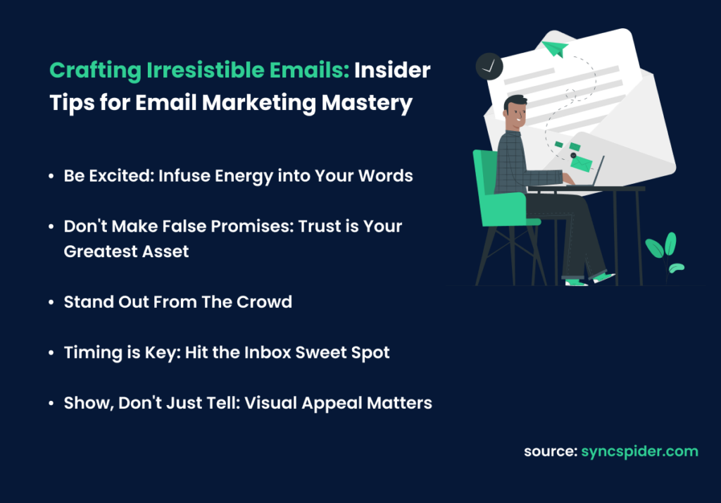 Crafting irresistible emails. Insider tips for email marketing mastery