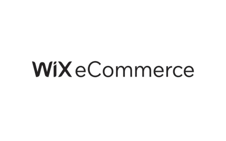 Black and white text logo for 'Wix eCommerce'.