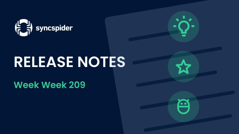 Release Notes Week 209