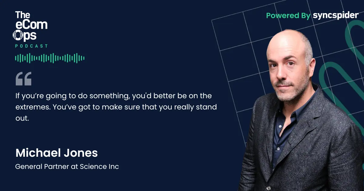 Michael Jones's quote on standing out in business, from his appearance on The eCom Ops Podcast.